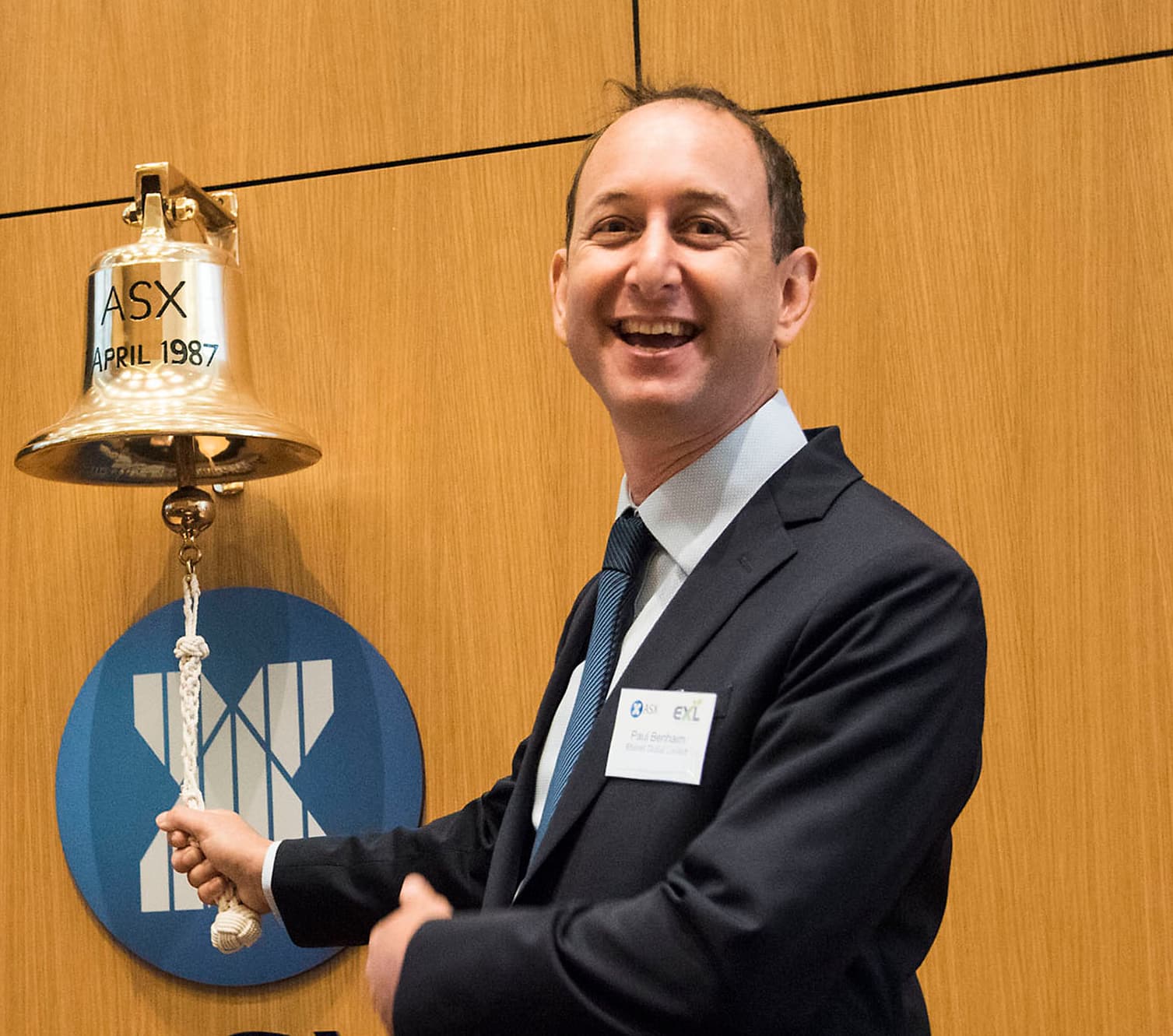 Paul Benhaim at Elixinol Global ASX listing bell ring ceremony